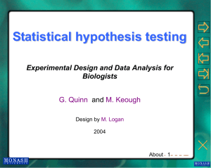 Statistical hypothesis testing