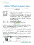 Evaluation of changes in clinical crown length of lower