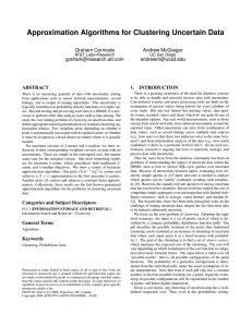 Approximation Algorithms for Clustering Uncertain Data