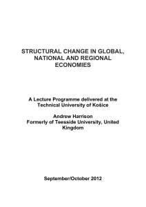 structural change in global, national and regional economies