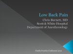 Low Back Pain - For Medical Professionals