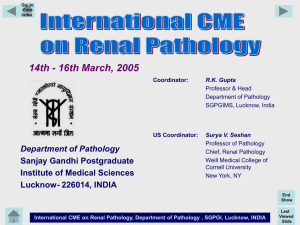 International CME on Renal Pathology 14th - 16th March, 2005