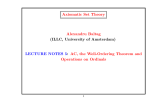 Axiomatic Set Theory Alexandru Baltag