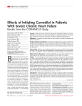 Effects of Initiating Carvedilol in Patients With Severe Chronic Heart