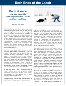 Words at Work: Learning terms like "positive punishment"