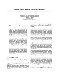 Learning Markov Networks With Arithmetic Circuits