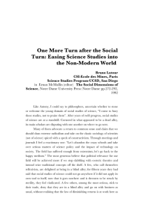 One More Turn after the Social Turn: Easing Science Studies into