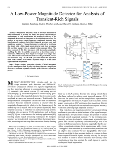 A low-power magnitude detector for analysis of transient