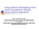 Energy-efficient Self-adapting Online Linear Forecasting for