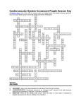 Cardiovascular System Crossword Puzzle Answer Key Across