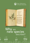 Why are new species described?