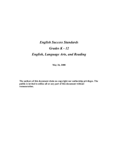 English Success Standards - Truth in American Education