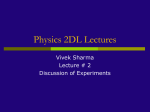 Physics 2DL Lectures