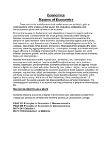 Economics Masters of Economics