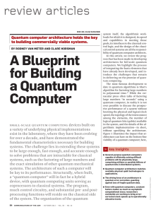 A blueprint for building a quantum computer