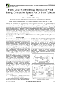 Fuzzy Logic Control Based Standalone Wind Energy Conversion