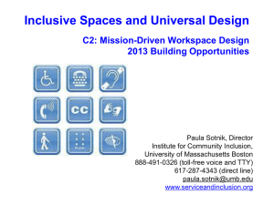 Inclusive Spaces and Universal Design
