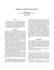 Madagascar: Scalable Planning with SAT