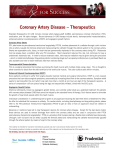 Coronary Artery Disease – Therapeutics