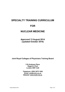 2014 Nuclear Medicine curriculum