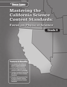 Mastering the California Science Content Standards, SE