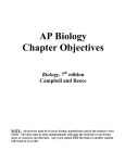 AP Biology Chapter Objectives