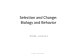 Selection and Change