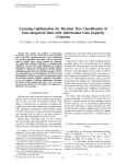 Learning Optimization for Decision Tree Classification of Non