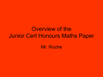 Overview of Junior Cert Honours Maths Paper