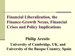 Financial Liberalisation and Crises