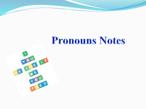 Pronouns ppt