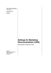 Configuration Guide - SAP Service Marketplace