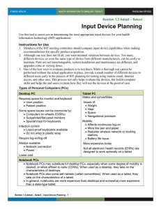 Input Device Planning doc