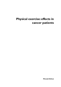 Physical exercise: effects in cancer patients