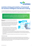 Lab data mining and analytics: A framework for business