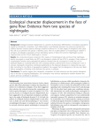 Ecological character displacement in the face of gene flow