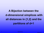 The bijection between partitions and integral simplices