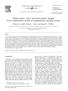 Hippocampus, cortex, and basal ganglia: Insights
