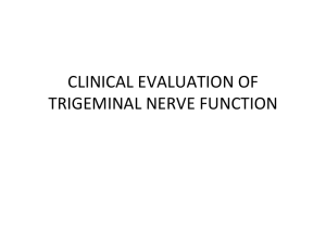 clinical evaluation of trigeminal nerve function