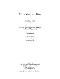 The Elie Wiesel Prize in Ethics