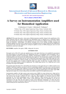 A Survey on Instrumentation Amplifiers used for Biomedical