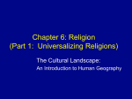 Religion PowerPoint Universal PDF - AP Human Geography
