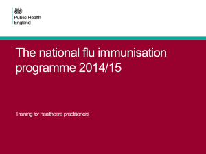 The national flu immunisation programme 2014/15.
