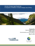 Climate Change Legal Roadmap: A Snapshot of Alberta`s Climate