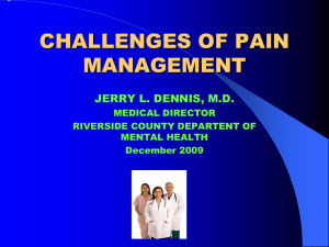 pain versus addictive behavior - RCRMC Family Medicine Residency