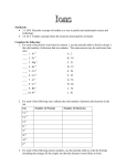 CP Chemistry Worksheet: Ions