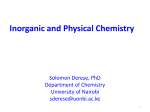Inorganic and Physical Chemistry - university of nairobi staff profiles