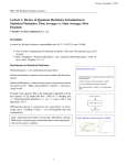 Lecture 1: Review of Quantum Mechanics, Introduction to Statistical