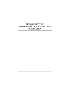 Management of respiratory tract infections in children