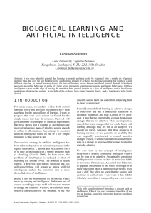 biological learning and artificial intelligence